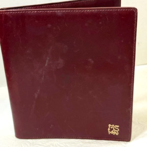 Warden-Brooks, Ltd Leather Burgundy Note Pad Small Book Cover Binder 6.5"x7" - Picture 1 of 15